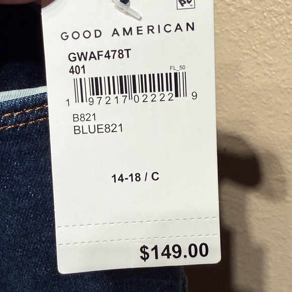 $149 Good American jeans Women’s size 14 - 18 Good Waist high rise skinny - Picture 3 of 11